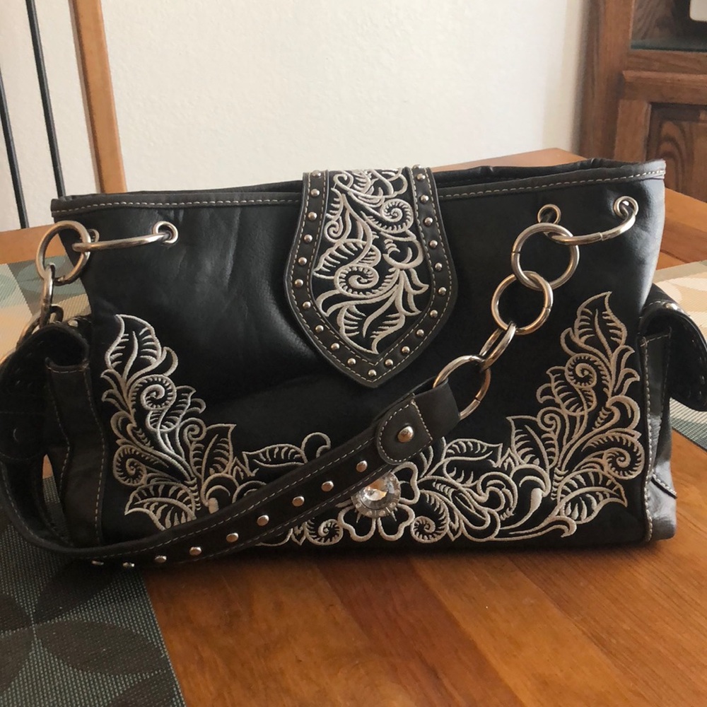 Montana West Black Western Purse